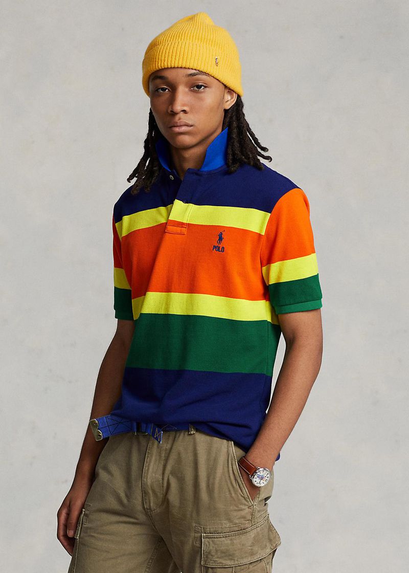 Poleras Polo Polo Ralph Lauren Hombre Classic Fit Striped Mesh Chile Multicolor EMVYF-6159